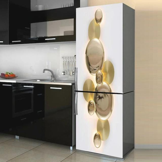 Наклейки на стену с геометрическим узором на холодильник для столовой, украшение дома, кирпичи, чашки, шкаф, виниловая наклейка для еды, художественная наклейка на стену, холодильник