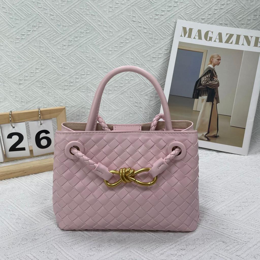Hand Woven Metal Rope Buckle Mini Handbag For Women's Light Luxury Commuting Shoulder Bag Versatile Diagonal Cross Bag