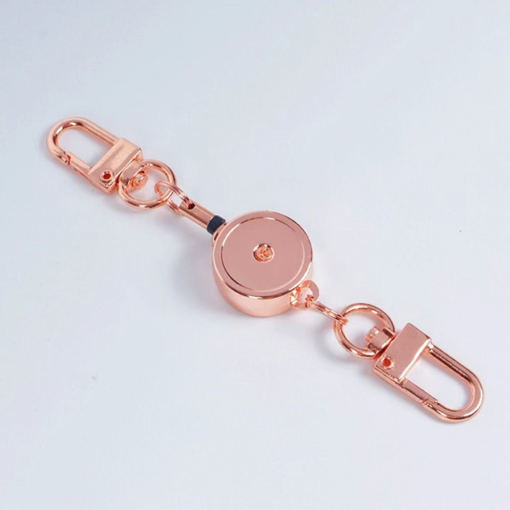 Metal Easy-to-pull Buckle Rope Elastic Elastic Keychain New Retractable Key Ring Doctors/Nurses