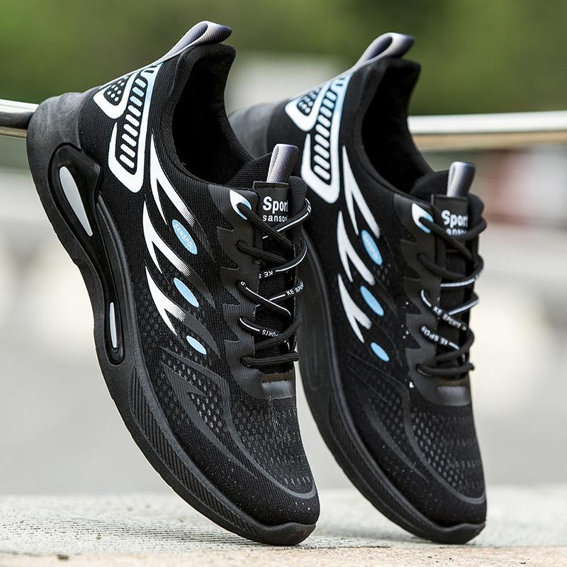New 2024 Mesh Lightweight and Breathable Sports Shoes Cushioned and Comfortable Running Shoes Fashionable Men's Casual Shoes
