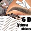 6D Волосы, как брови, татуировка, наклейка, накладные брови, водонепроницаемый поддельный длинный макияж
