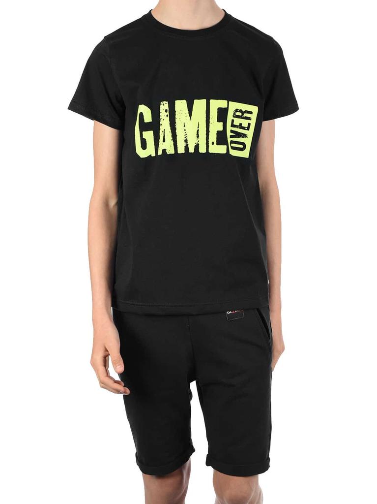 Летний комплект для мальчика Футболка GAME OVER и тканевые шорты