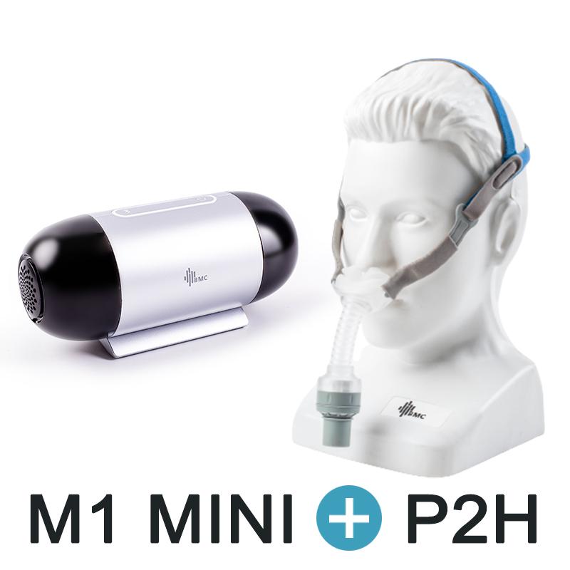 BMC M1 Mini Auto CPAP APAP Car Travel With Anhydrous Humidifying Mask Auto Ramp Feature Pressure Adjusting Sensitivity