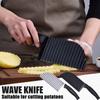 Crinkle Cutter For Veggies Potatoes, Crinkle Knife For Chopping Cucumber Carrot Fruit, Wave Knife Stainless Steel For French Fries