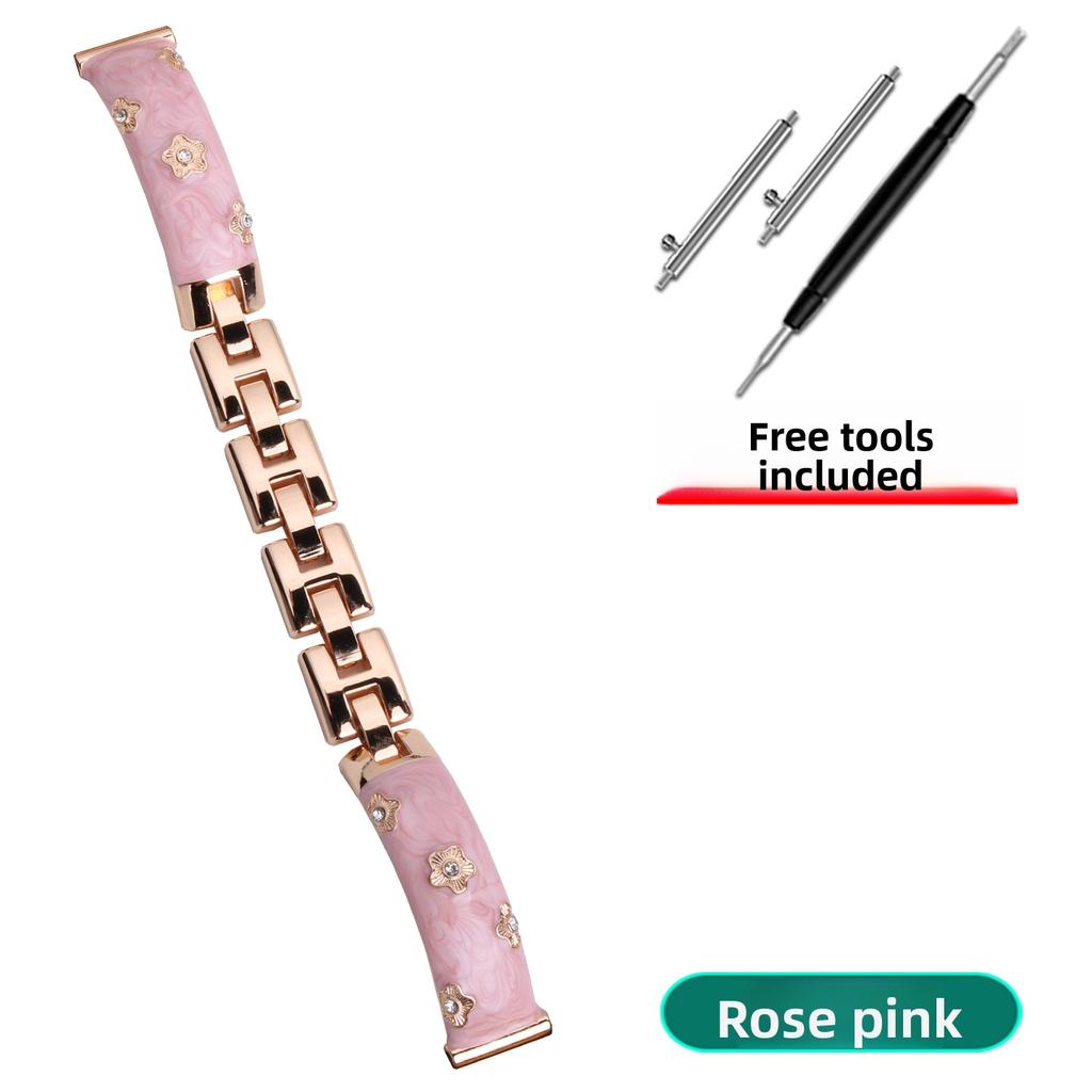 14mm metal watchband For Garmin Watch Lily 2 Elegant lady White rose gold pink strap waterproof bracelet smart watch Accessories