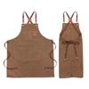 Новый модный холщовый кухонный водонепроницаемый фартук поварской фартук для мужчин для гриль-бара магазина кафе красоты маникюра униформа для кухни