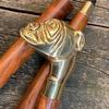 Dog Handle Walking Stick Style Solid Brass Dog Knob Handle 36 Inch" Unique Stick, Animal Cane Dog Head Palm Grip Walking Cane