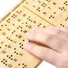 Wood Braille Alphabet and Numbers Board Chart Books Practice Educational Tool Teaching Aid