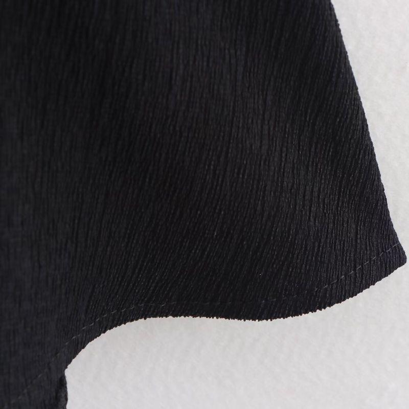 Kaslead New Women Clothes Western Style Lace Stitching Round Neck Short Dress 3644804