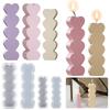 1PC Qimiao Fresh DIY Crystal Epoxy Resin Gypsum Ornament Wulian Love Long Candle Silicone Mould