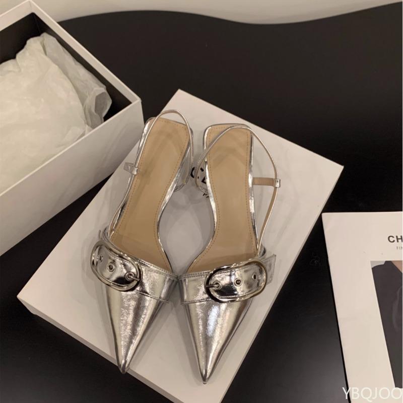 Women's French Baotou Sandals New Spring Summer Style Pointed Luxury High Heels Single Shoes Platform Sandals Zapatos De Mujer