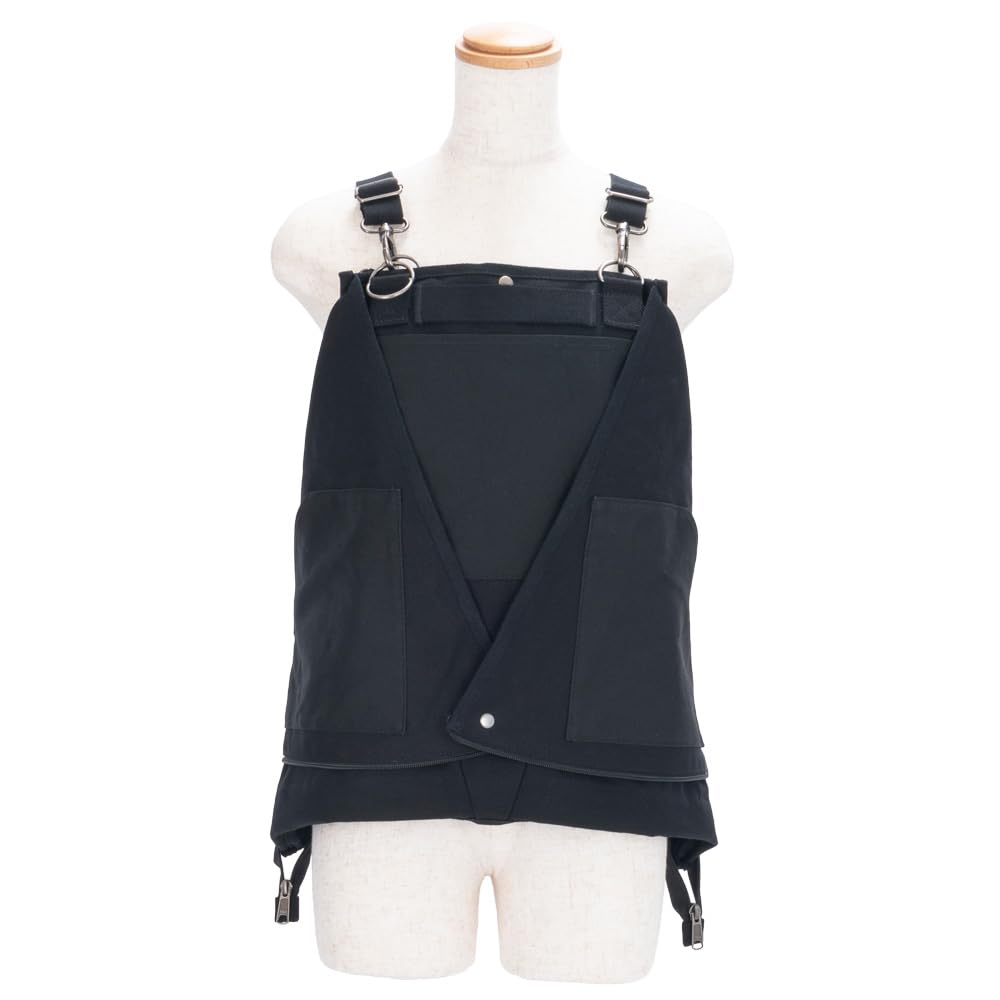 Nakabayashi HIPPOSS 5-Way Flame-Retardant Apron Bag HPS-FWA01-BK, Medium