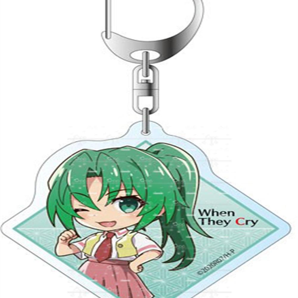 Модные подарки для фанатов аниме Higurashi When They Cry HD Персонажи Акриловый брелок Рюгу Рэна Сонодзаки Мион Серия настольных украшений