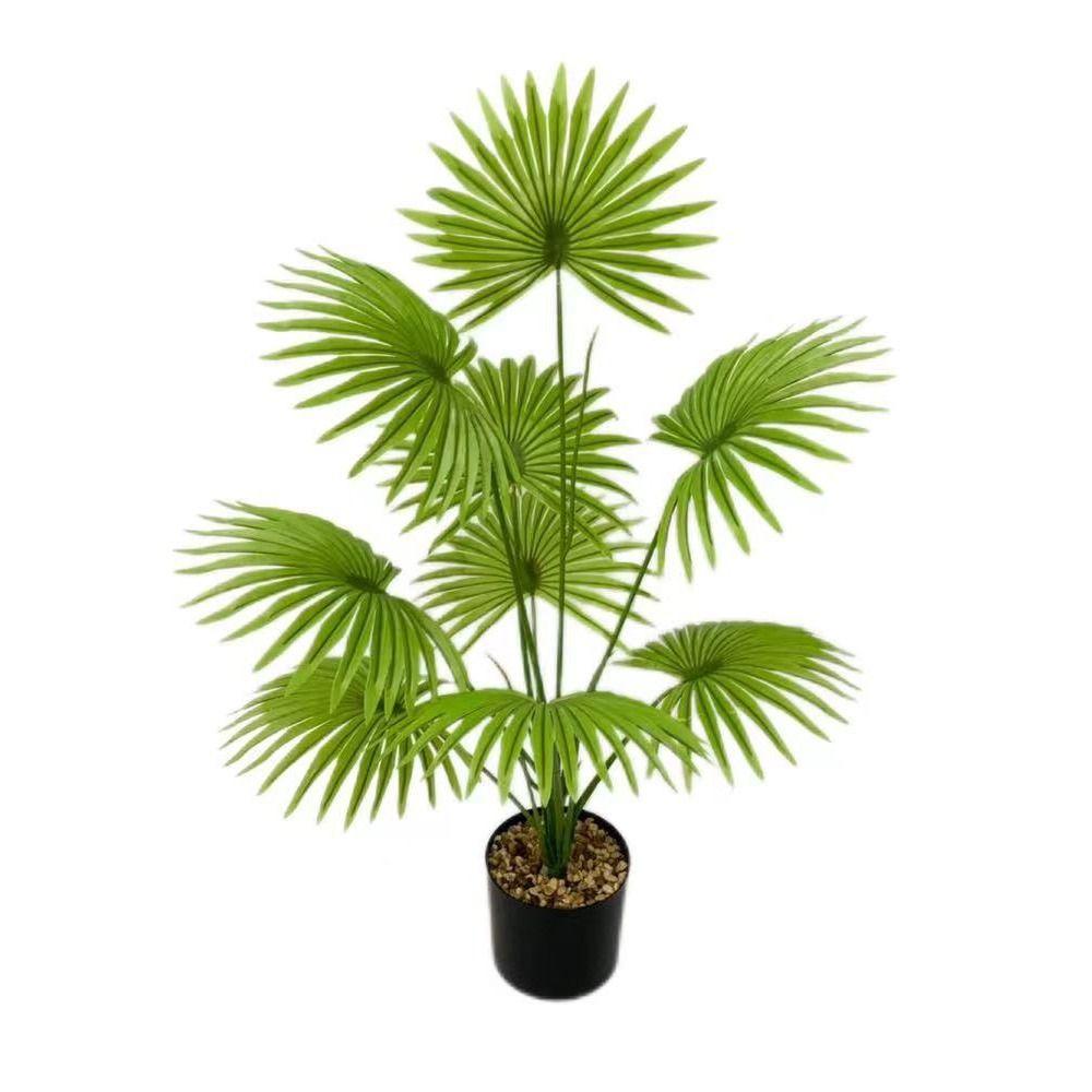 Большое искусственное веерообразное растение с 9-18 листьями, пальмовое искусственное растение, рождественский декор