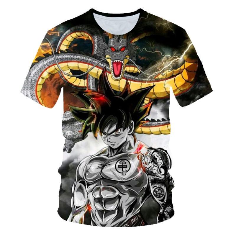 2026 Модная Новая Футболка с 3D-печатью Персонажей Dragon Ball для Фитнеса, Спорта, Аниме-выставки, с Коротким Рукавом
