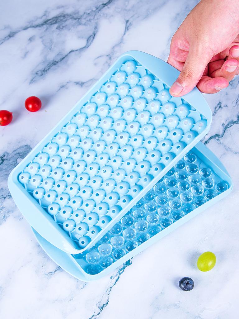 1pc Silicone Ice Cube Mold 104 Cube Ice Trays Food Grade Maker Kitchen Household Stackable Ice Trays With Covers