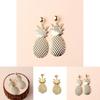 Fashion Golden Pineapple Design Metal Women Earrings For Daily Wear