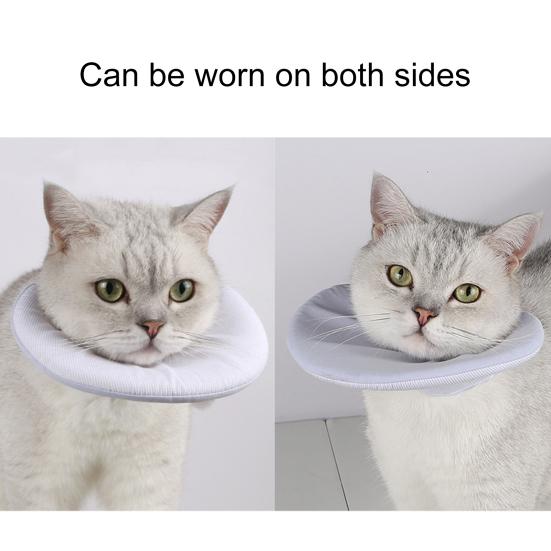 Ошейник-конус для кошек, многоцелевой двусторонний застежка-лента, удобная застежка, защита от укусов