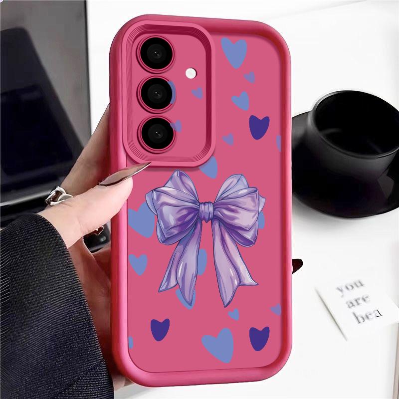 Чехол с узором из разноцветных бантов для Samsung A57 A37 A17 A56 A36 A16 A55 A35 A15 A54 5G S21 FE S22 S23 S24 S25 Plus S26 Ultra Защитный бампер