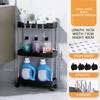 3/4 Tier Slim Slide Organizer Shelf Rolling Utility Cart Storage Shelf Movable Gap Storage Bathroom Storage Rack With Wheels