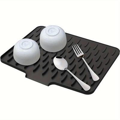1 шт. Силиконовый коврик для сушки кухонной раковины, нескользящая сушилка для посуды, подкладка для отвода воды для столешниц