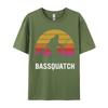 Bassquatch Bigfoot Sasquatch Fishing Tshirt Unisex Vintage Tshirts Anime Printed Tee Shirts Male Plus Size Black
