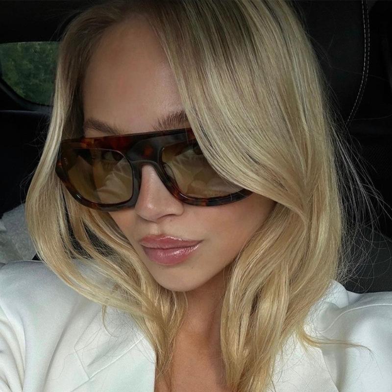 Солнцезащитные очки в европейско-американском стиле женские квадратной формы большого размера солнцезащитные очки женские для рыбалки вождения мужские солнцезащитные очки