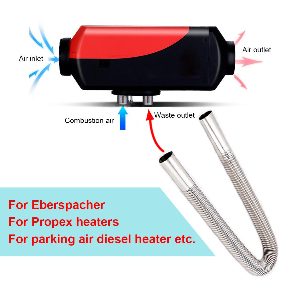 25mm Air Diesel Parking Heater Stainless Steel Exhaust Pipe Tube Gas Vent Hose Heater Parts For Car Truck