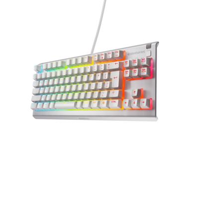 Игровая клавиатура SteelSeries Apex 3 TKL, без цифрового блока, проводная, японская раскладка, тихие переключатели, влагозащита IP32, поддержка одновременного нажатия 24 клавиш