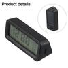 Car LCD Thermometer Clock - Digital Temperature Humidity Monitor with 3 Colors Display (Blue/Orange/Green)
