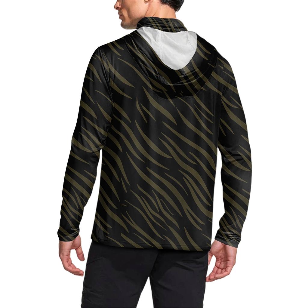 Мужская рубашка с маской Легкая с длинным рукавом Капюшон Для пеших прогулок Рыбалки Для выступлений