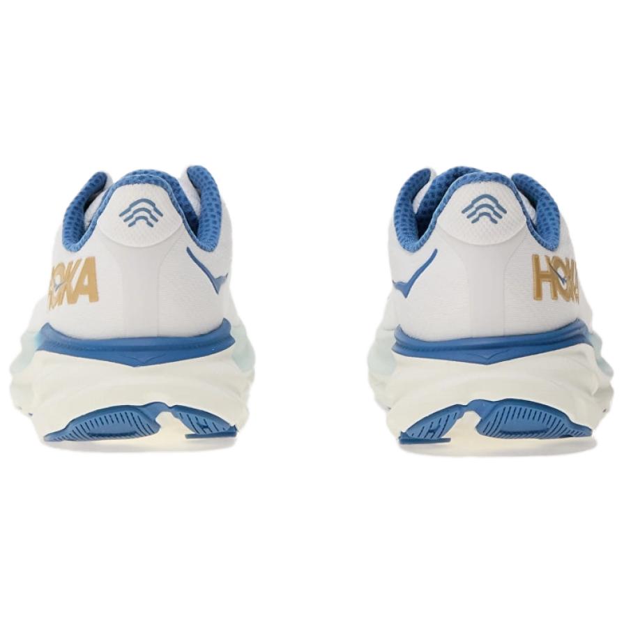 HOKA Clifton 9 2E Wide Frost Gold Men Sneakers White 1132210-FTG