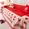 Красное синельное диванное полотенце, универсальный универсальный пылезащитный чехол, тканевый чехол для дивана, не царапающий пылезащитный чехол