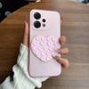 Чехол-присоска в форме сердца для телефона OPPO Reno15 5G, полупрозрачный матовый, ударопрочный, из мягкого ТПУ