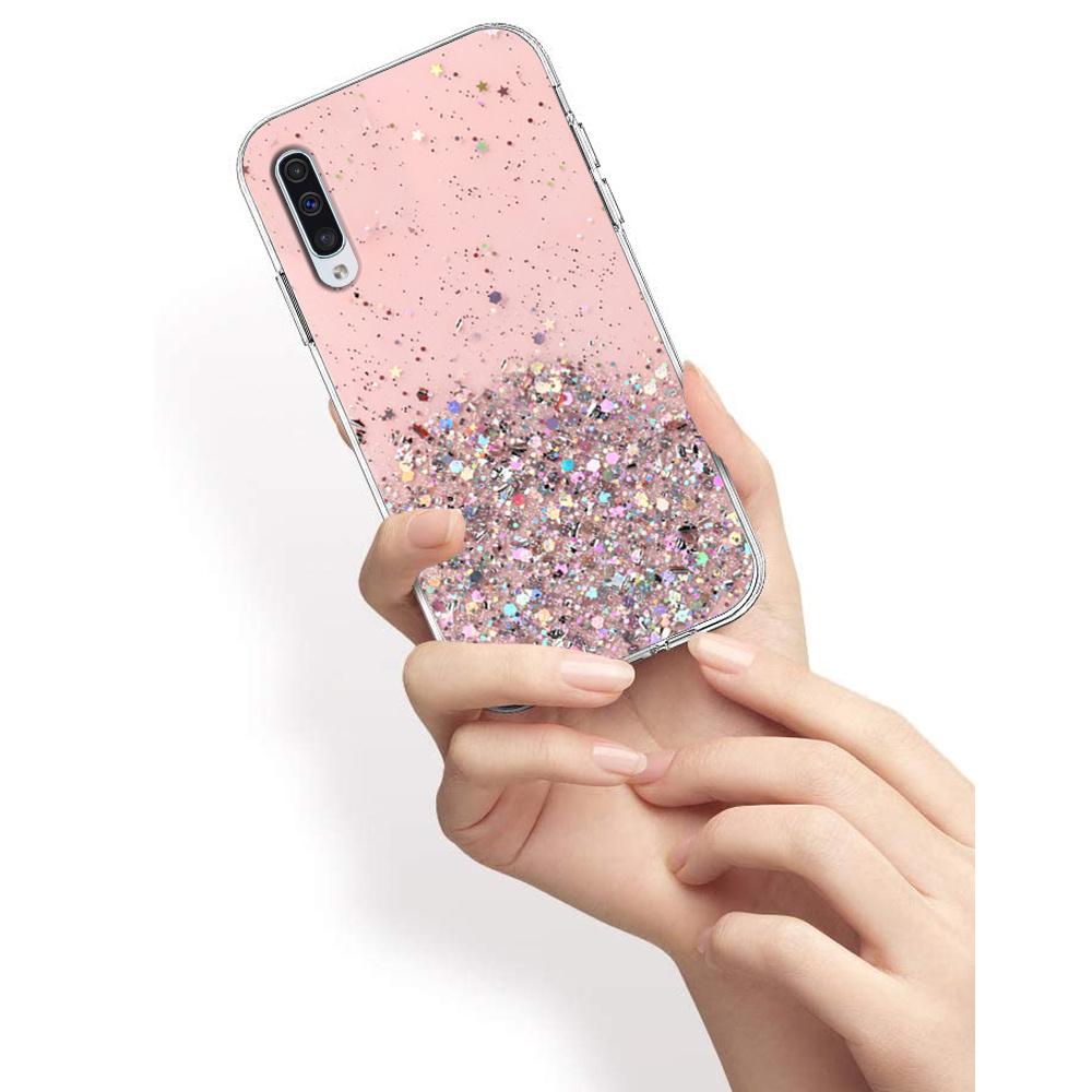 Case for Samsung Galaxy A50/A50S/A30S, Glittery, Pink