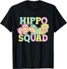 Hippo Squad Saying Cute Hippopotamus Hippos T-Shirt Unisex Summer Streetwear Tops Couple Funny Shirt Graphic T Shirts Camisas