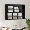 Magazine Shelf with Shelf Black Oak Effect 100 x 12 x 70 cm