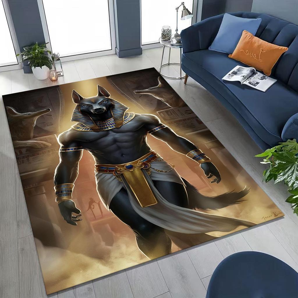 Древнеегипетский Бог Мертвых Анубис Маска Фараона Тутанхамона Ковер для Спальни Гостиной Дивана Домашний Дверной Коврик Декор, Нескользящий Напольный Коврик