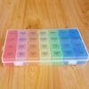 Weekly 7 Days Medicine Storage Box 28 Slots Pill Case Colorful Pill Organizer Outdoor