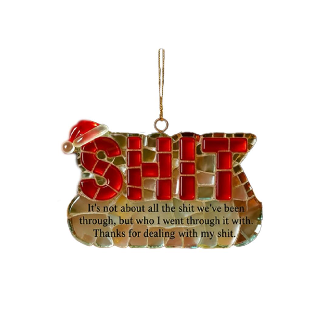 2D Christmas Decoration Pendant Christmas Tree Tag Theme Party Crafts Ornament