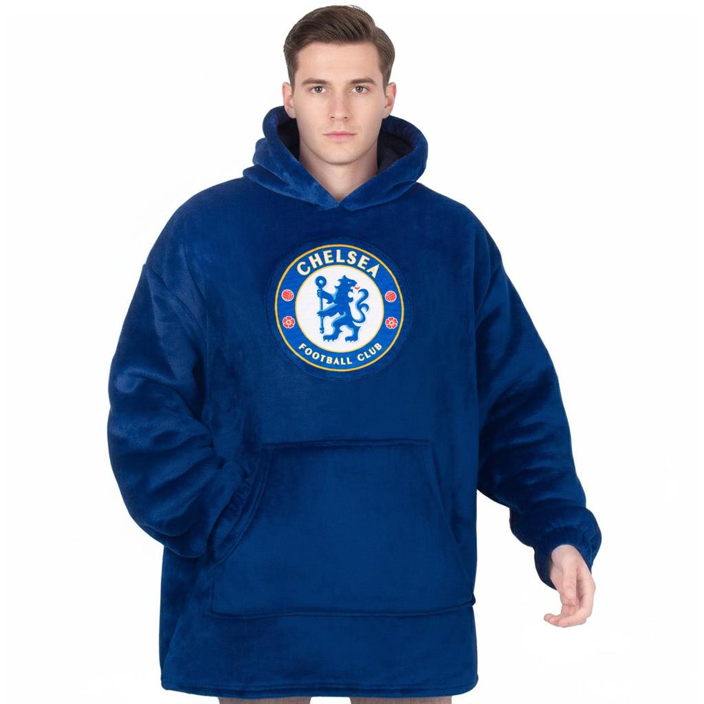 Chelsea FC Унисекс Взрослый Худи-одеяло оверсайз с гербом