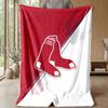 Boston Red Sox Flannel Fleece Blanket Cozy Warm Throw Blanket For Couch Bed Travel All Season Use