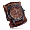 Direct Of Vintage Men's Cowhide Watches Personalized Punk Wide Leather Bracelets Accessories