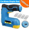Степлер Беспроводные электрические степлеры Перезаряжаемая литиевая батарея Портативные мебельные пистолеты для гвоздей DIY Деревообрабатывающий инструмент Степлеры 4 В