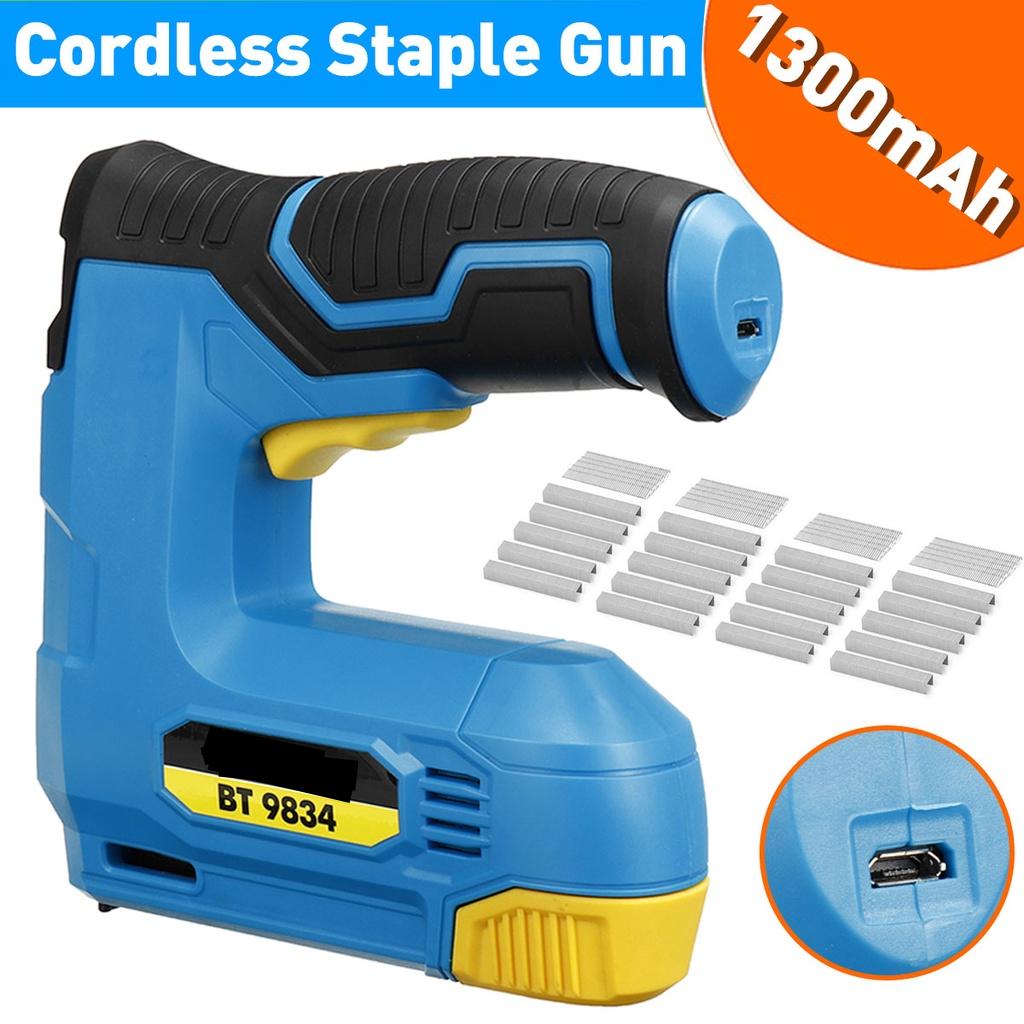 Степлер Беспроводные электрические степлеры Перезаряжаемая литиевая батарея Портативные мебельные пистолеты для гвоздей DIY Деревообрабатывающий инструмент Степлеры 4 В