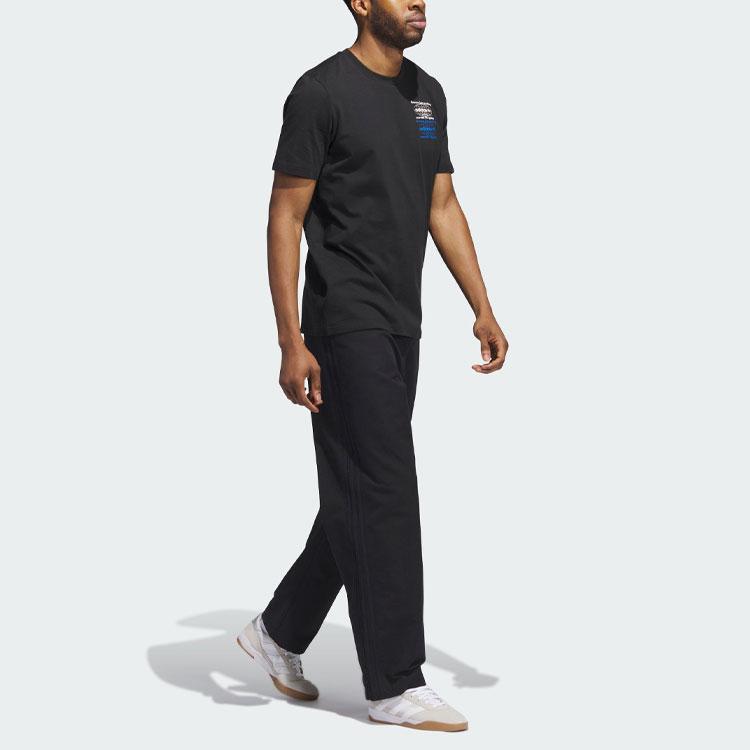 Adidas Originals T Shirts Men's Black Crew Neck Moderate Straight Fit IJ0981