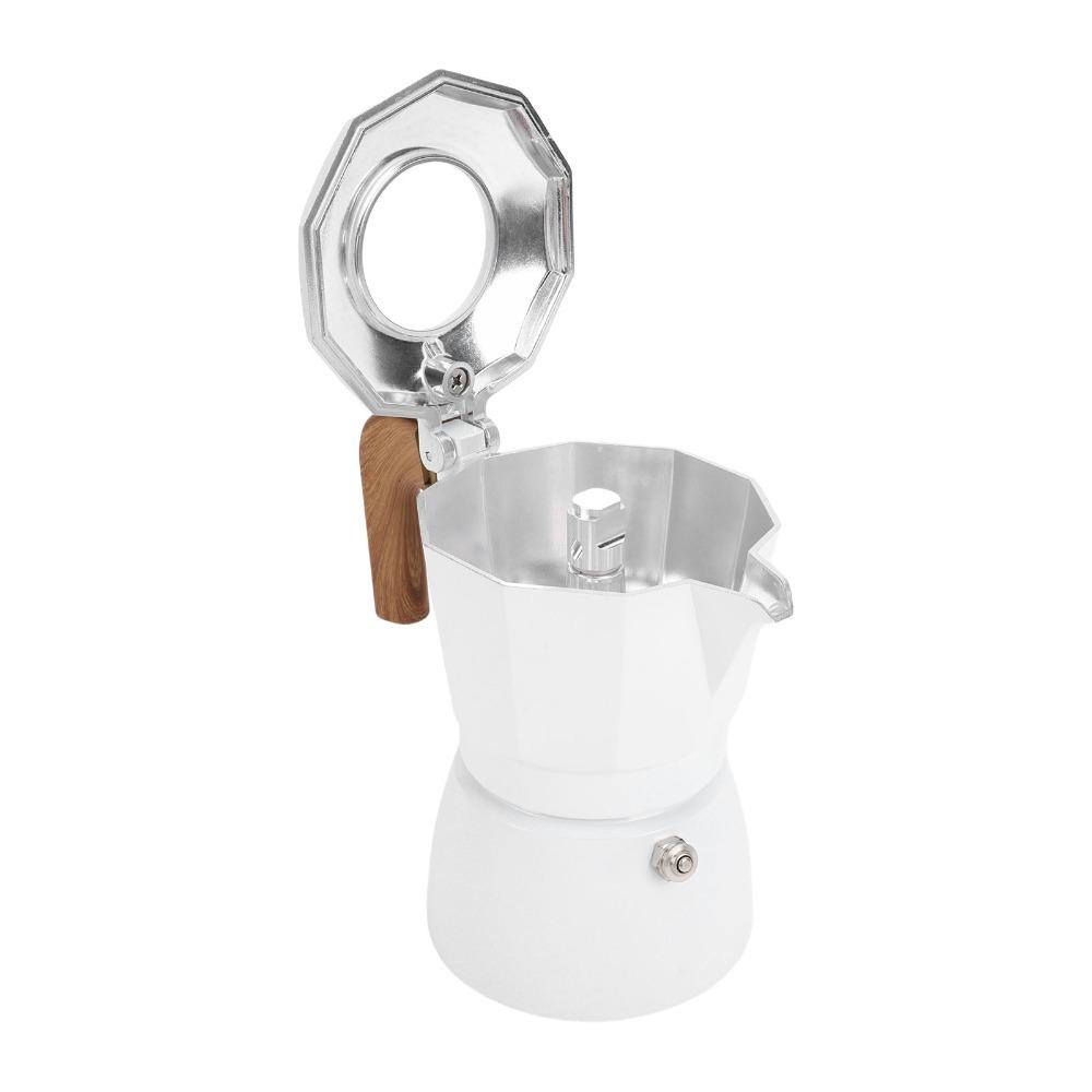 2 Cup Capacity Stovetop Espresso Maker Aluminum Alloy Moka Pot Durable Cuban Coffee Maker For Home