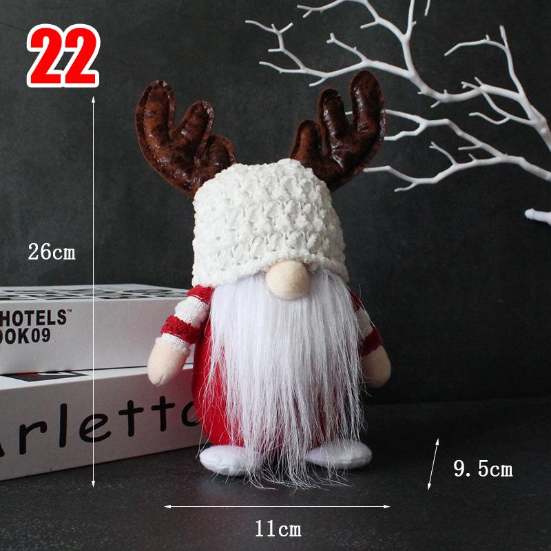 34 Styles Knitted Fabric Swedish Tomte Dwarf Rudolph Gnomes Dwarf Santa Claus Faceless Plush Doll