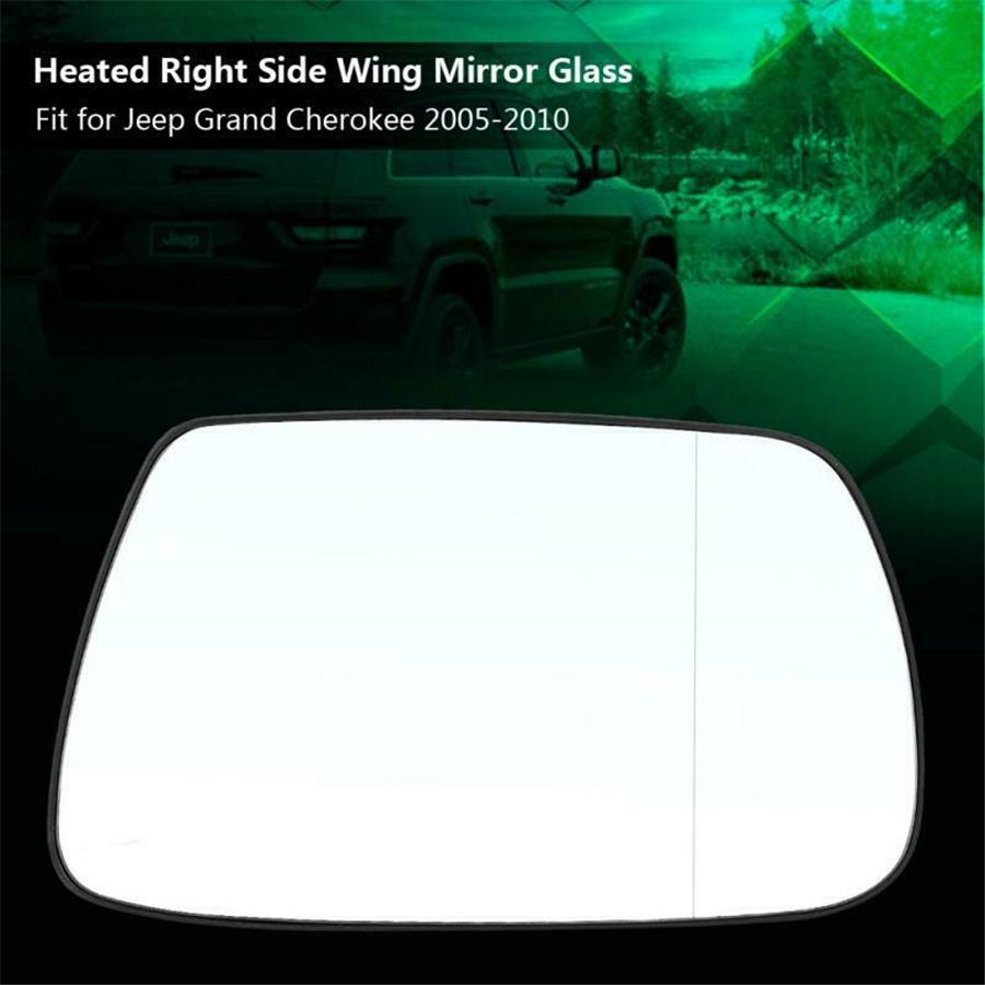 1PC Right Side Heated Mirror Glass 5142874AA For 2005 -2010 Jeep Grand Cherokee
