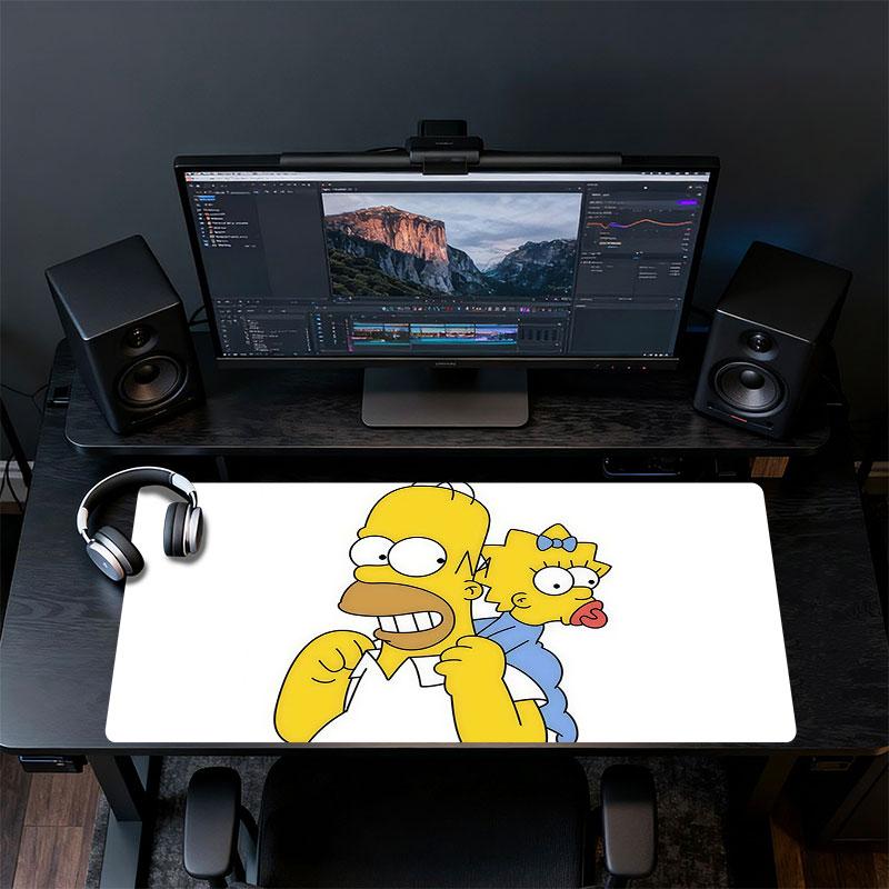 Maggie Simpson Mouse Pad, Large Gaming Desk Mat, Non-slip XXL Mousepad for Laptop & Tablet, Mini PC Playmat with Stitched Edges